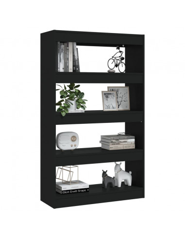 Libreria/Divisorio Nero 80x30x135 cm in Truciolato