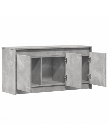 Mobile Porta TV con LED Grigio Cemento 100x34x50 cm Truciolato