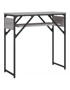 Tavolo Consolle Ripiano Grigio Sonoma 75x30x75cm Multistrato 2