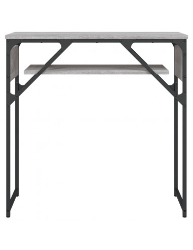 Tavolo Consolle Ripiano Grigio Sonoma 75x30x75cm Multistrato