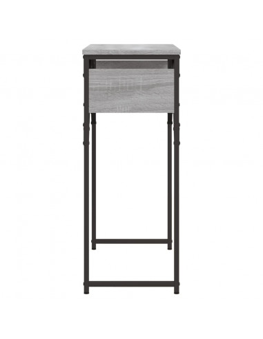 Tavolo Consolle Ripiano Grigio Sonoma 75x30x75cm Multistrato