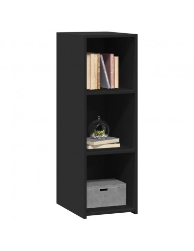 Credenza Nera 30x41x93 cm in Legno Multistrato