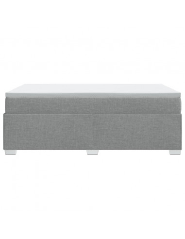 Giroletto a Molle con Materasso Grigio Chiaro 120x200cm Tessuto