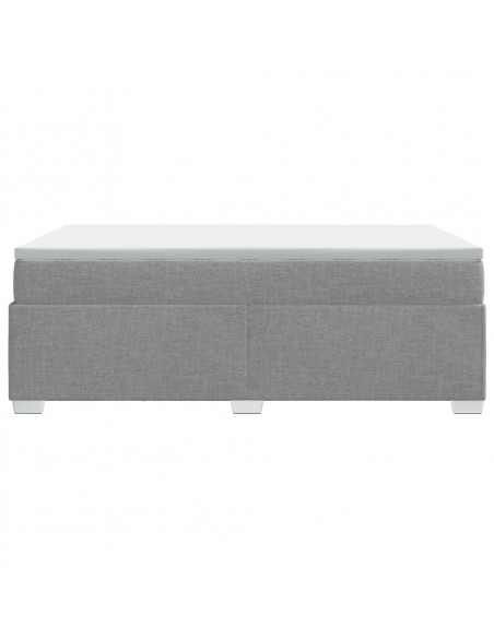 Giroletto a Molle con Materasso Grigio Chiaro 120x200cm Tessuto