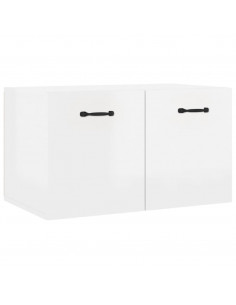 Armadietto a Muro Bianco Lucido 60x36,5x35 cm Legno Multistrato 2