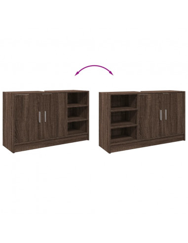 Mobile Lavabo Rovere Marrone 90x29x55 cm in Truciolare