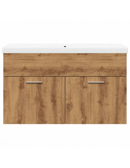 Set Mobili da Bagno 2 pz Rovere Artigianale Legno Multistrato
