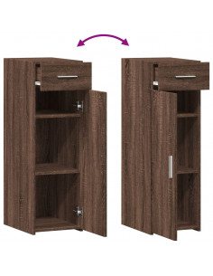 Credenza Rovere Marrone 30x42,5x93 cm in Legno Multistrato 2