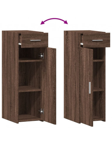 Credenza Rovere Marrone 30x42,5x93 cm in Legno Multistrato