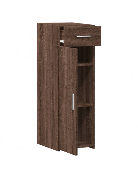 Credenza Rovere Marrone 30x42,5x93 cm in Legno Multistrato