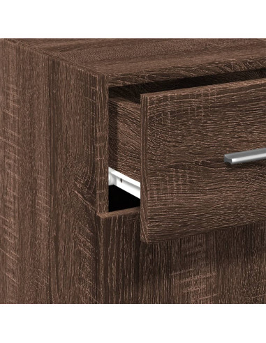 Credenza Rovere Marrone 30x42,5x93 cm in Legno Multistrato