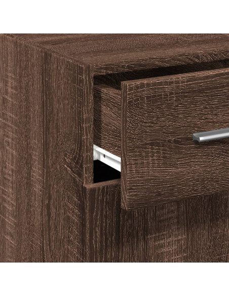 Credenza Rovere Marrone 30x42,5x93 cm in Legno Multistrato