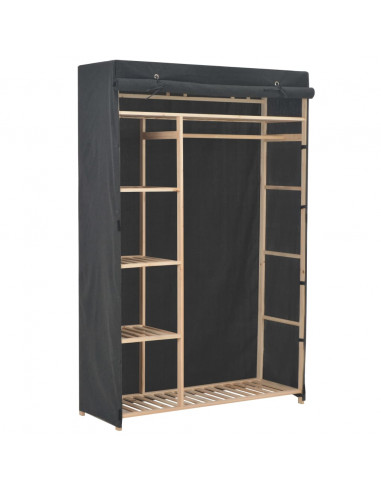 Armadio Grigio 110x40x170 cm in Tessuto