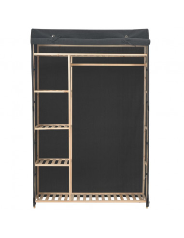 Armadio Grigio 110x40x170 cm in Tessuto