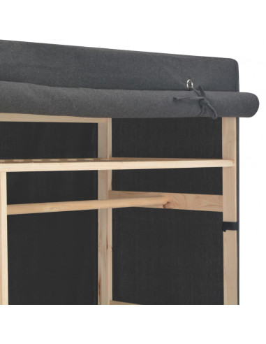 Armadio Grigio 110x40x170 cm in Tessuto