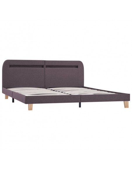 Giroletto con Luci LED in Tessuto Grigio Talpa 180x200 cm