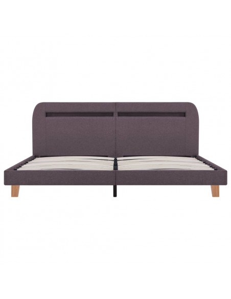 Giroletto con Luci LED in Tessuto Grigio Talpa 180x200 cm