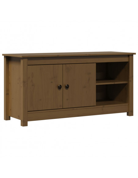 Mobile Porta TV Miele 103x36,5x52 cm in Legno Massello di Pino