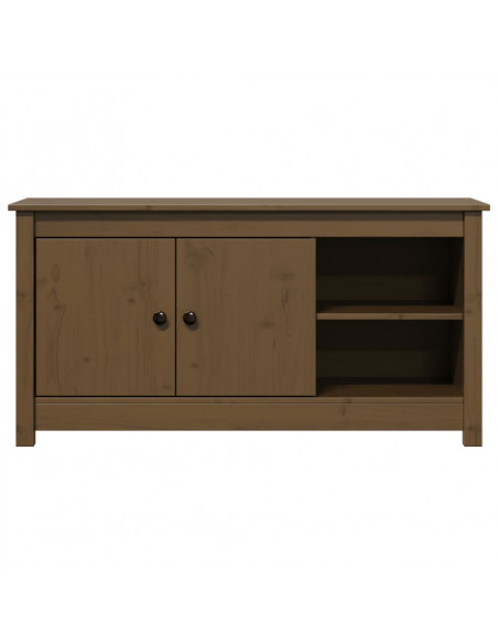 Mobile Porta TV Miele 103x36,5x52 cm in Legno Massello di Pino