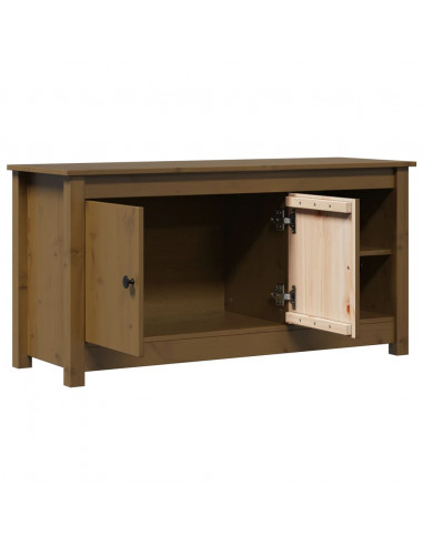Mobile Porta TV Miele 103x36,5x52 cm in Legno Massello di Pino