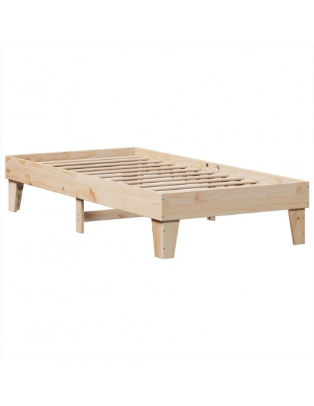 Giroletto senza Materasso 90x200 cm in Legno Massello di Pino