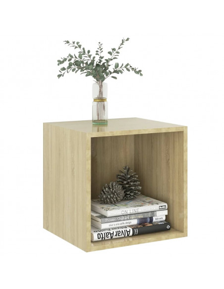 Mobili a Muro 2pz Rovere Sonoma 37x37x37 cm Legno Multistrato