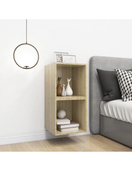 Mobili a Muro 2pz Rovere Sonoma 37x37x37 cm Legno Multistrato