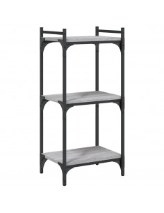 Libreria a 3 Ripiani Grigio Sonoma 40x30x86cm Legno Multistrato 2