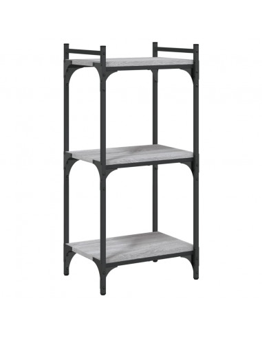 Libreria a 3 Ripiani Grigio Sonoma 40x30x86cm Legno Multistrato