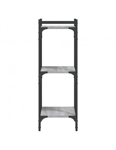 Libreria a 3 Ripiani Grigio Sonoma 40x30x86cm Legno Multistrato
