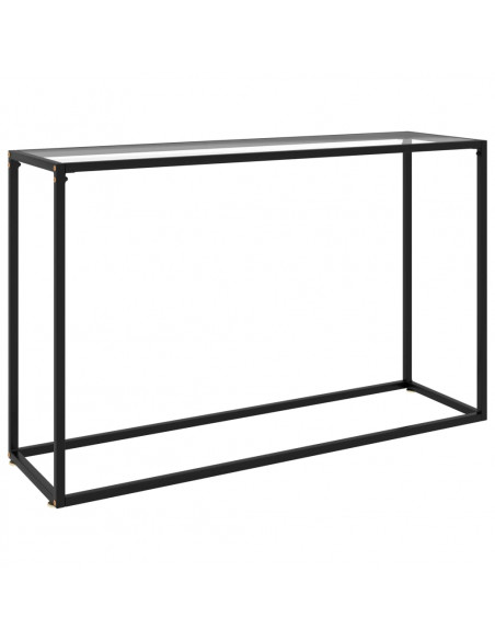 Tavolo Consolle Trasparente 120x35x75 cm in Vetro Temperato