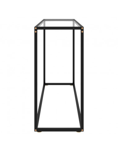 Tavolo Consolle Trasparente 120x35x75 cm in Vetro Temperato