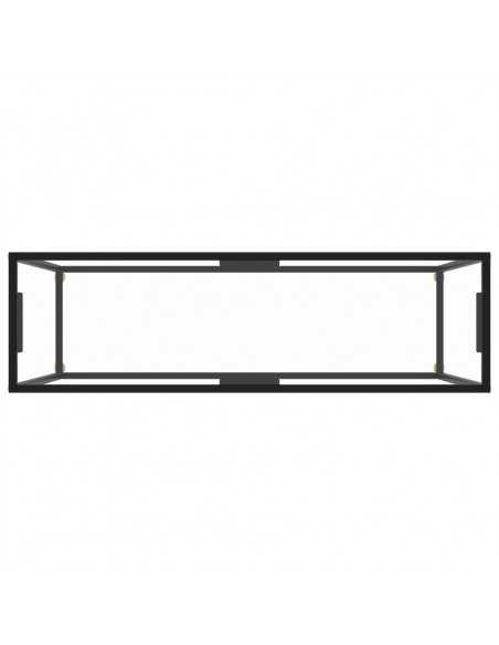 Tavolo Consolle Trasparente 120x35x75 cm in Vetro Temperato