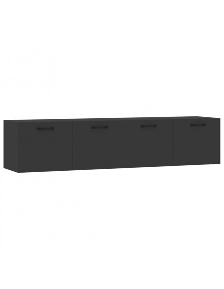 Mobili Parete 2 pz Neri 60x36,5x35 cm Legno Multistrato