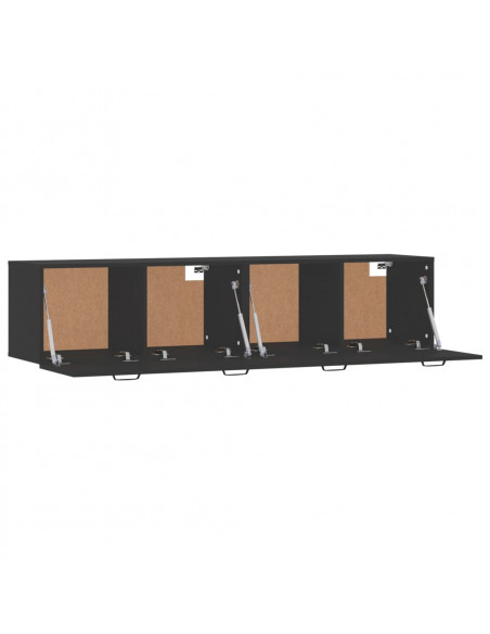 Mobili Parete 2 pz Neri 60x36,5x35 cm Legno Multistrato