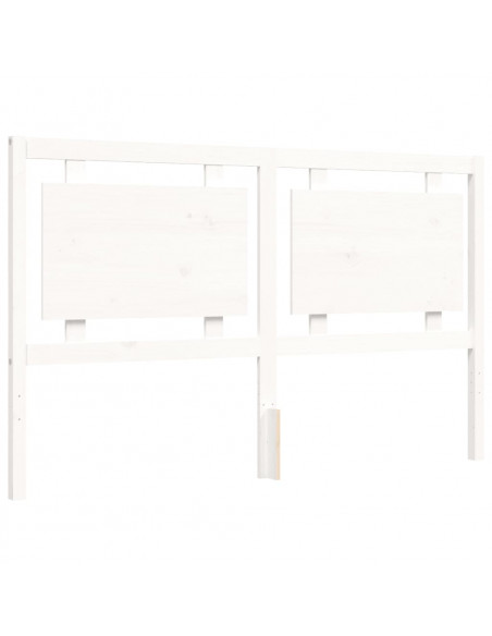 Giroletto con Testiera Bianco 160x200 cm Legno Massello