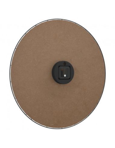 Orologio a Parete Giallo e Nero Ø50 cm in Legno Multistrato