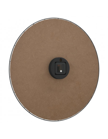 Orologio a Parete Giallo e Nero Ø50 cm in Legno Multistrato