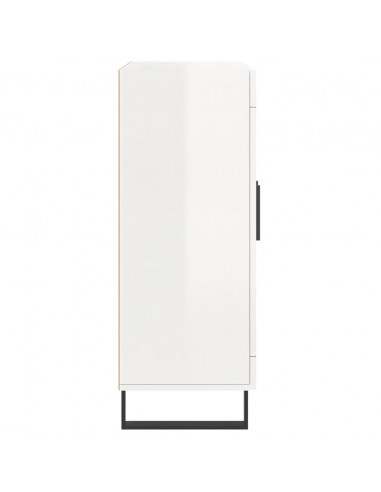 Credenza 69,5x34x90 cm in Legno Multistrato Bianco Lucido