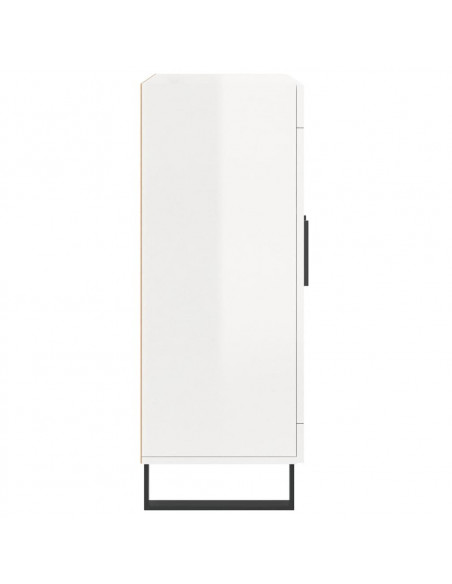 Credenza 69,5x34x90 cm in Legno Multistrato Bianco Lucido
