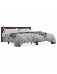 Giroletto Rovere Marrone 200x200cm in Legno Multistrato Metallo 2