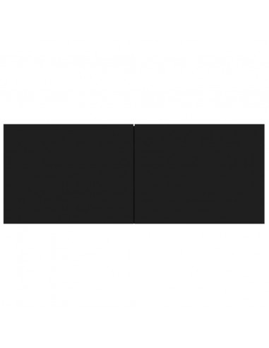 Mobili Porta TV Neri 4 pz 80x30x30 cm in Legno Multistrato