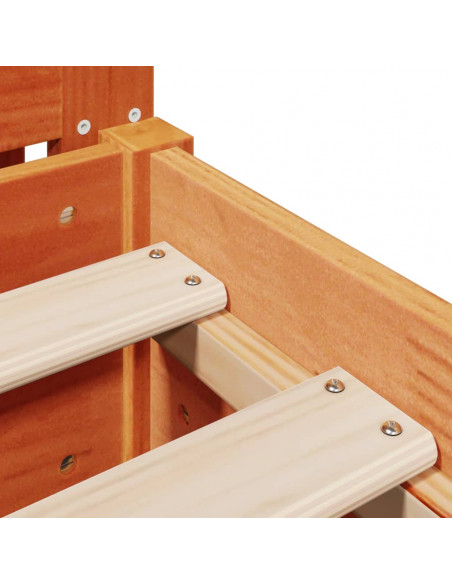 Letto senza Materasso Marrone Cera 100x200 cm in Legno di Pino