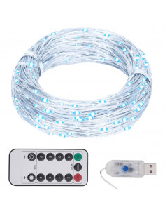 Stringa LED con 150 Luci LED Bianco Freddo 15 m 2
