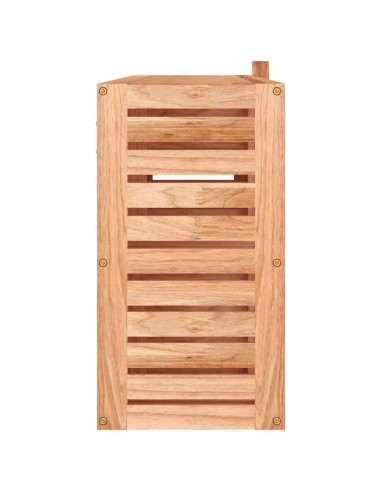 Armadietto a Specchio 80x17x34 cm in Legno Massello di Noce