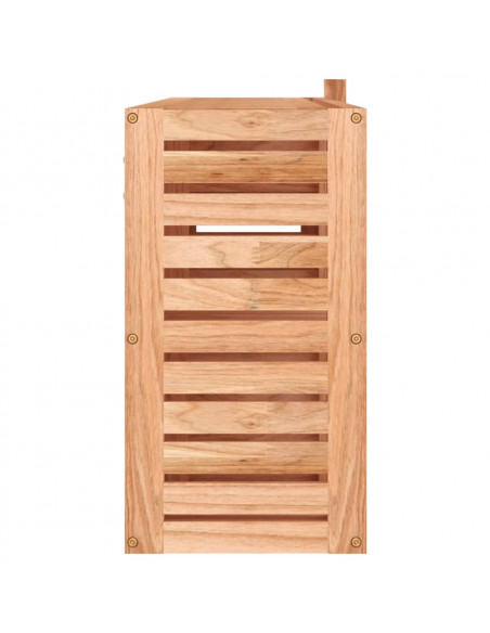 Armadietto a Specchio 80x17x34 cm in Legno Massello di Noce