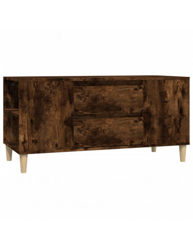 Mobile Porta TV Rovere Fumo 102x44,5x50 cm in Legno Multistrato