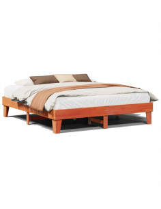 Letto senza Materasso Marrone Cera 180x200 cm in Legno di Pino 2
