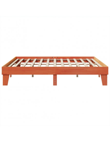 Letto senza Materasso Marrone Cera 180x200 cm in Legno di Pino