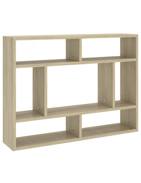 Scaffale a Parete Rovere Sonoma 75x16x55 cm Legno Multistrato